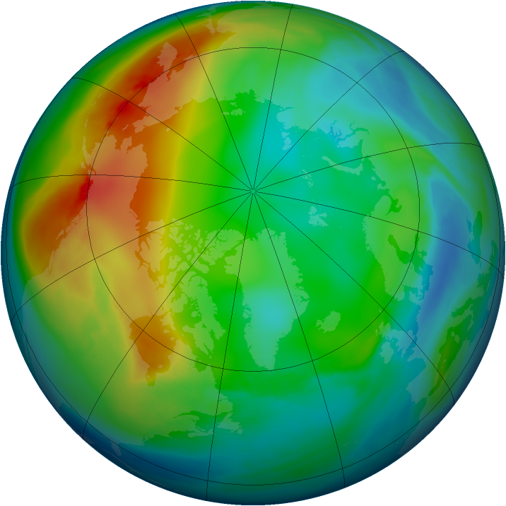 Arctic ozone map for 15 December 2006